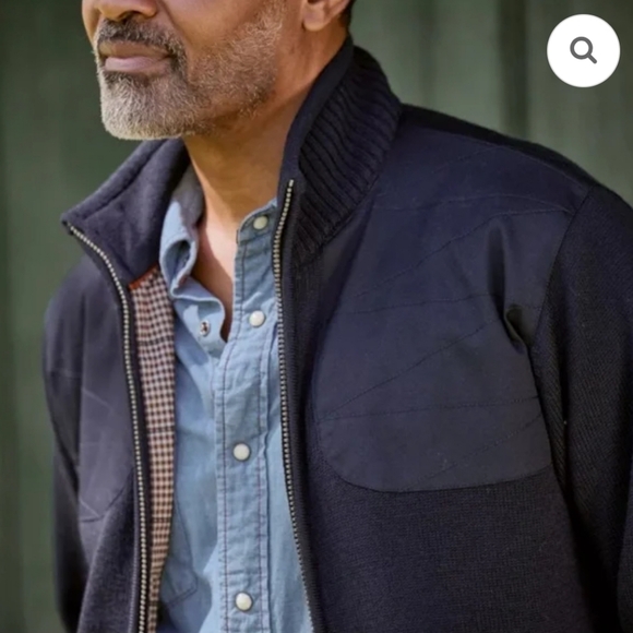 Orvis Ultimate Foul-Weather Shooting Full-Zip Sweater Navy Blue Size L - Picture 9 of 16